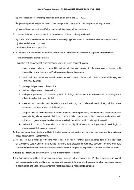 Regolamento Edilizio Comunale - Sito Istituzionale del Comune di ...