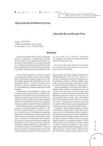 Visas tekstas - VPU biblioteka - Vilniaus pedagoginis universitetas