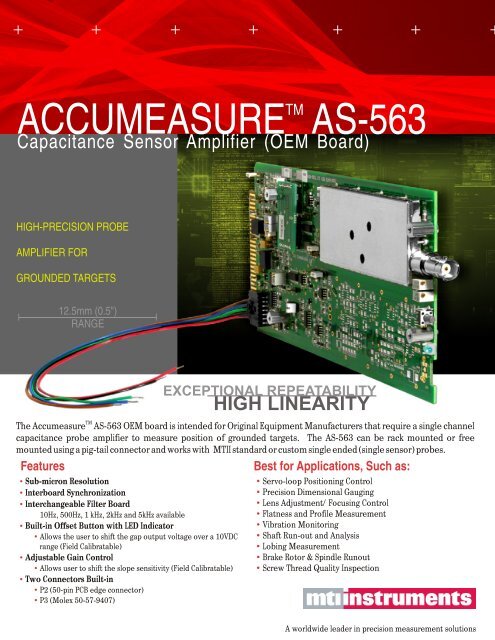 ACCUMEASURE AS-563 - MTI Instruments Inc.