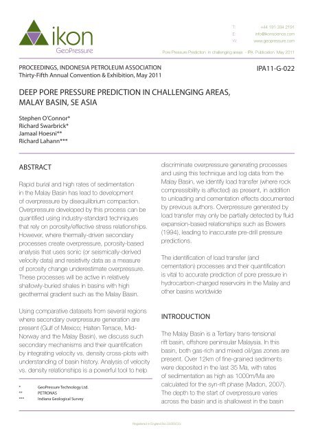 Pore Pressure Prediction.indd - Ikon Science