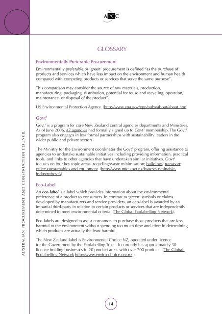 APCC PUB_ANZ Government Framework for Sustainable ...