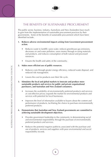 APCC PUB_ANZ Government Framework for Sustainable ...