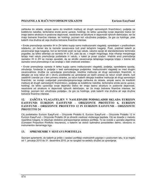 Letno poroÄilo 2010.pdf - Banka Koper