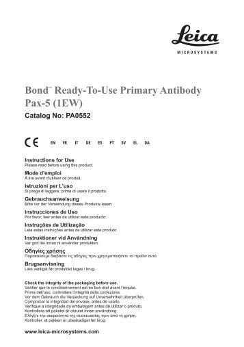 Bond™ Ready-To-Use Primary Antibody Pax-5 (1EW)