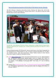 Service Excellence Awards to DIO & DIA of NIC ... - Madhya Pradesh