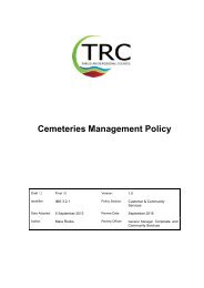 Cemetery Management Policy - Tablelands Regional Council