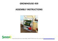 growhouse 459 assembly instructions - Summer Garden Buildings