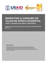 Guinea Bissau-Marketing & Consumo de  Cajus na - AGOA Toolkit