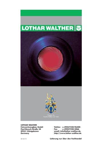 Laufrohlinge - Lothar Walther