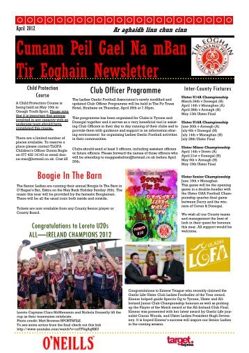 Click on this link to view the newsletter - Tyrone GAA | Tir Eoghain ...
