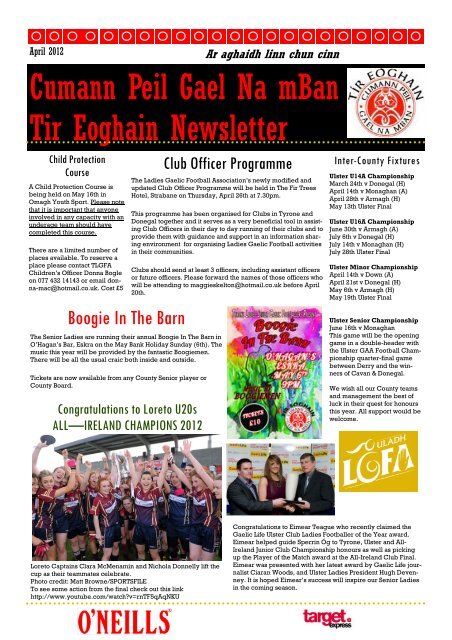 Click on this link to view the newsletter - Tyrone GAA | Tir Eoghain ...