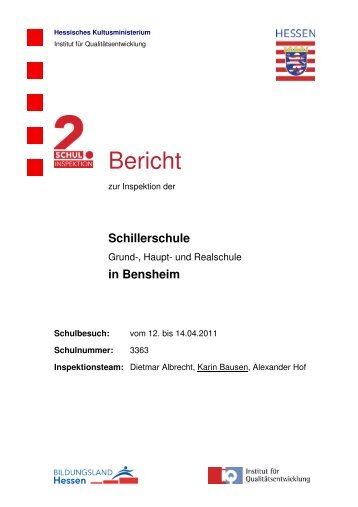 Inspektionsbericht - Schillerschule