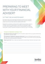 preparing to meet with your financial adviser? - BlackRock