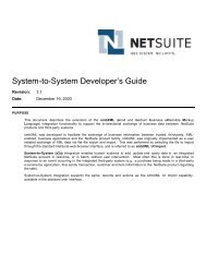 System-to-System Developer Guide - NetSuite