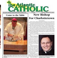 New Bishop For Charlottetown - Diocese of Antigonish