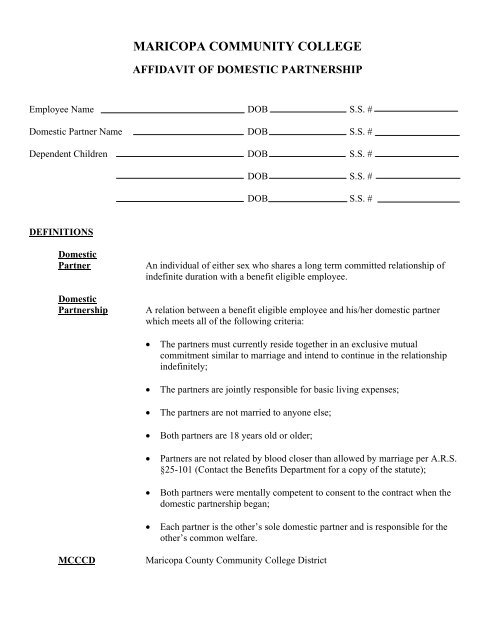 Domestic Partner Affidavit for Health Insurance: A Comprehensive Guide