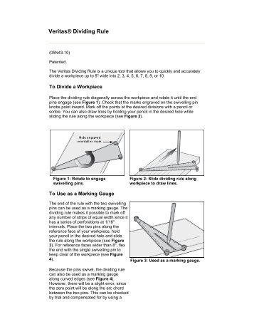 Veritas® Dividing Rule - Lee Valley Tools