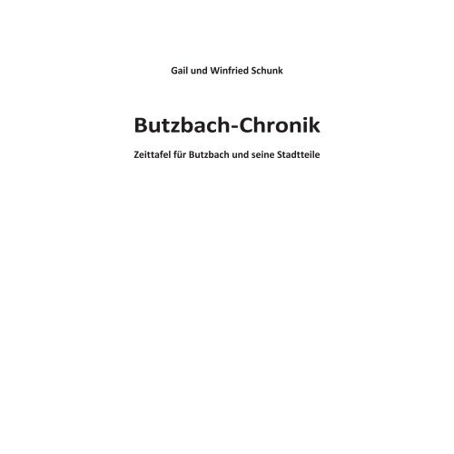 Chronik Butzbach -  Archäologie um Butzbach