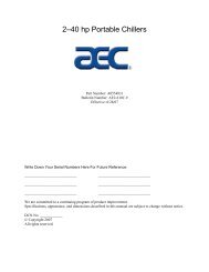 2–40 hp Portable Chillers - AEC Package Cooling