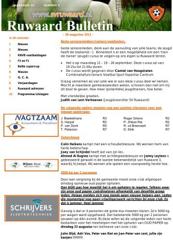 Bulletin 04 - 2011/2012 - sv Ruwaard