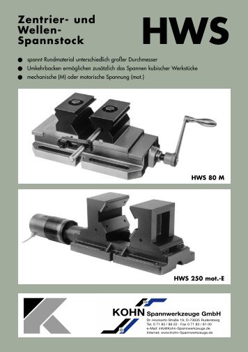 Zentrier- und Wellen- Spannstock - Oude Reimer BV