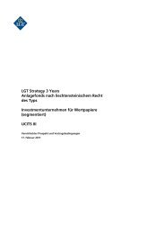 LGT Strategy 3 Years Anlagefonds nach liechtensteinischem Recht ...