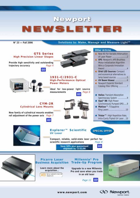 Newsletter #23.qxp - Newport Corporation
