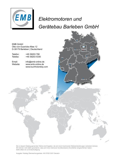 Elektromotoren und Gerätebau Barleben Gmbh - EMB Gmbh