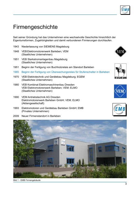 Elektromotoren und Gerätebau Barleben Gmbh - EMB Gmbh