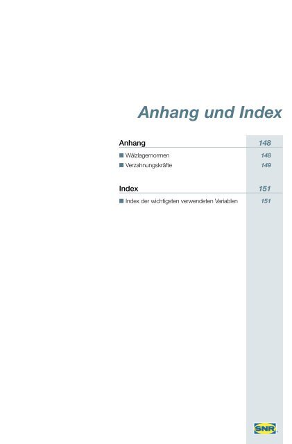 Anhang und Index - NTN-SNR Portal