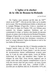 BEAUNE LA ROLANDE ET SON CANTON : - Communauté de ...