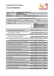 Fortbildung in D- WÃ¼rzburg EVALUATIONSBOGEN