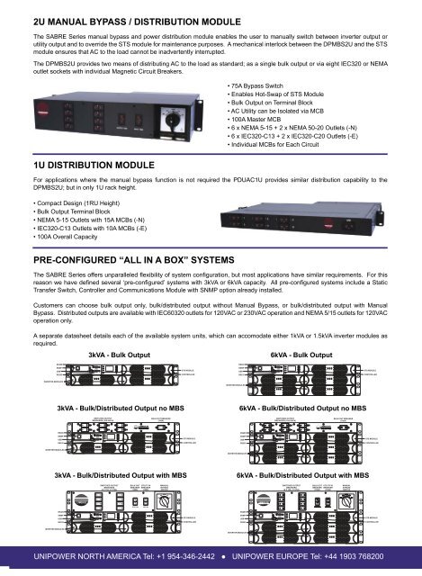 SABRE Series Inverter System - Critical Power Supplies