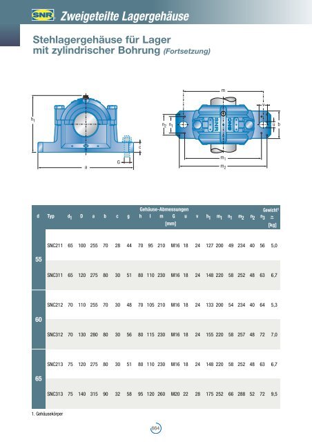 Zweigeteilte Lagergehäuse - NTN-SNR Portal