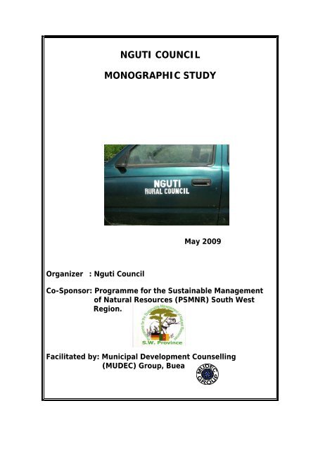 nguti council monographic study - Impact monitoring of Forest ...