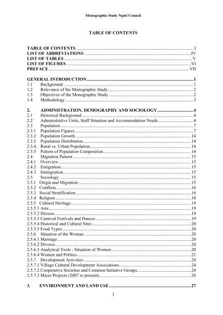 nguti council monographic study - Impact monitoring of Forest ...