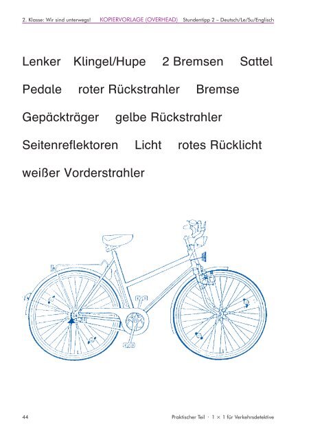 1 x 1 für Verkehrsdetektive - Bundesministerium für Unterricht, Kunst ...