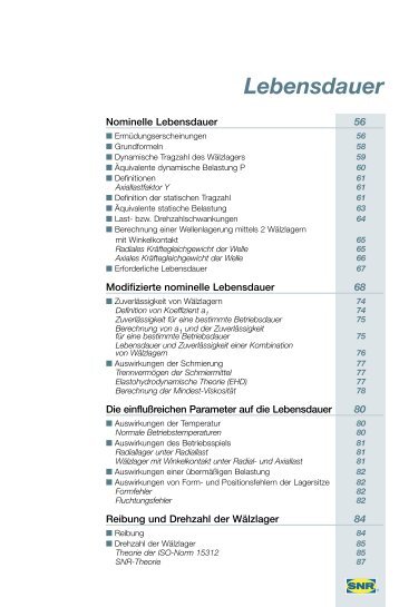 Lebensdauer - NTN-SNR Portal