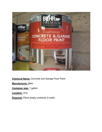 Behr concrete and garage floor paint