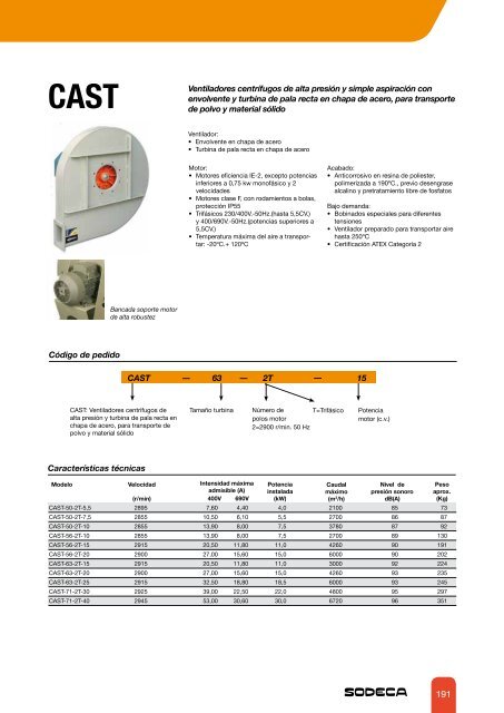 ventiladores centrÃ­fugos y extractores en lÃ­nea para ... - Sodeca