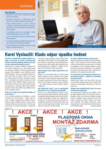 Povodně 2010 Magazín Zlínského kraje červenec ... - Okno do kraje