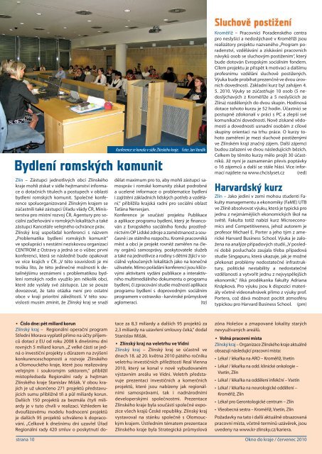 Povodně 2010 Magazín Zlínského kraje červenec ... - Okno do kraje