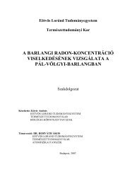 a barlangi radon-koncentráció viselkedésének vizsgálata a pál