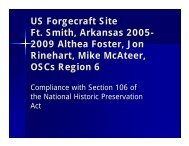 US Forgecraft Site Ft. Smith, Arkansas 2005- 2009 Althea Foster ...