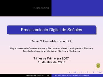 Procesamiento Digital de SeÃ±ales