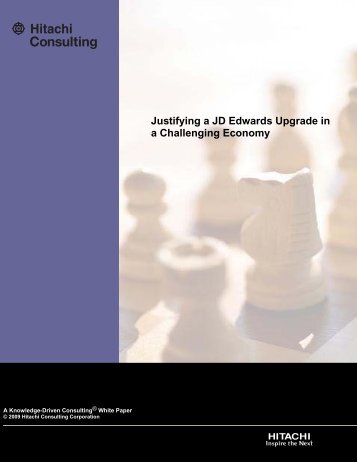 Justifying a JDE Upgrade - Hitachi Consulting