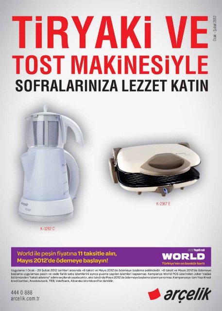 1 Ocak 2012'den itibaren geçerli olup, üretim ve stok ... - Arçelik