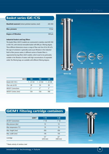 Filtri industriali_[UK] Industrial Filters - Reciprotor A/S