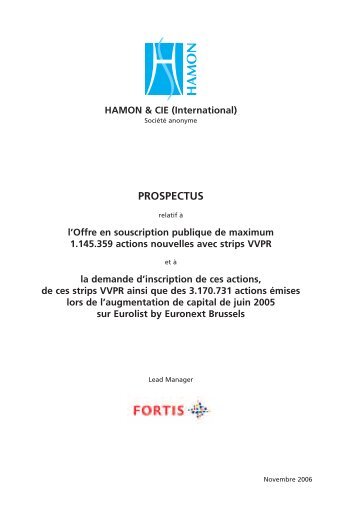 prospectus - Hamon