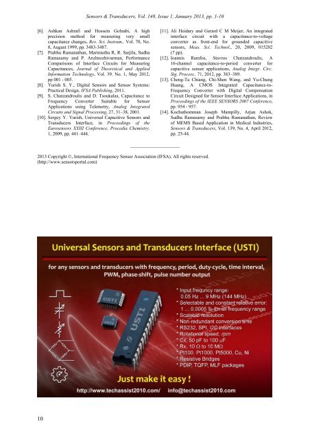 Sensors & Transducers - International Frequency Sensor Association